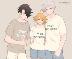 Ray (the promised neverland) emma (the promised neverland) norman (the promised neverland) gilda (the promised neverland) don (the promised neverland) polyamory. Norman X Emma Explore Tumblr Posts And Blogs Tumgir