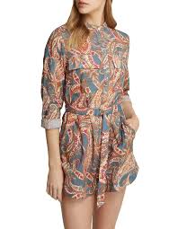 Oxford Monty Cotton Paisley Jumpsuit Blue Myer