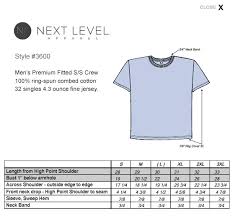9 Size Next Level Tank Top Size Chart Prosvsgijoes Org