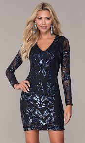 The reverse, black dress with navy colored shoes also do not turn on many fashion consultants. Long Sleeve Navy Blue Short Holiday Dress By Simply