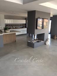 Coastal Crete Flooring Ash Grey Colour Screed Flooring Smooth Seamless House Flooring Concrete Kitchen Floor Concrete Floors