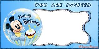 Birthday wording for baby, boy, baptism, communion, and much more. Mickey Mouse Birthday Invitation Templates Invitation World