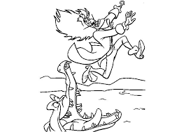 Captain Hook Will Be In The Eating Crocodile Coloring Pages For Kids Eqq Printable Peter Pan Col Peter Pan Coloring Pages Coloring Pages Cute Coloring Pages