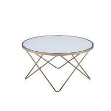 Also set sale alerts and shop exclusive offers only on shopstyle. Acme Furniture Valora 34 In Frosted Glass Champagne Medium Round Glass Coffee Table With Storage 81825 The Home Depot