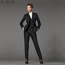 Find More Pant Suits Information About Jacket Pants Vest Design Black Women Business Suits Blazer Female Office Uniform 3 Piece S Fashion Suits For Women Style