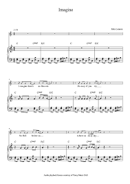 This big note piano arrangement of john lennon's imagine helps pianists in their early years of study to play one the most beloved songs of our time. Piano Sheet Music Imagine Intermediate Level John Lennon