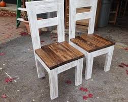He's built a number of chairs based on this design, and will share the tips and tricks he's learned along the way. Custom Handmade Interior Exterior Reclaimed Wood Rustic Modern Etsy Diy Dining Room Dining Room Chairs Diy Farmhouse Chairs