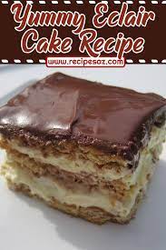 Yummy Eclair Cake Recipe Recipes A To Z Eclair Cake Recipes Cooking Recipes Desserts Eclair Cake
