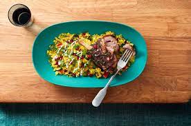 Serves 2 5 mins to prepare and 10 mins to cook; Ludo Dieumegard S Welsh Lamb Shank With Ras El Hanout Warm Couscous Salad Pomegranate And Minted Yoghurt Eat Welsh Lamb And Welsh Beef