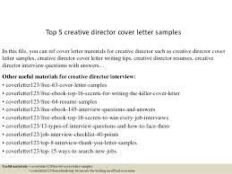 Details include finding a space for an event, along with ordering beverages for guests and finding speakers or entertainment. Top 5 Creative Director Cover Letter Samples
