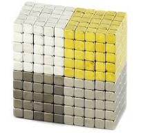 125 Set Neodymium Magic Puzzle Cube Magnets with Gold ...