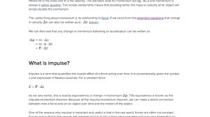 In mathematics and physics, the heat equation is a certain partial differential equation.solutions of the heat equation are sometimes known as caloric functions.the theory of the heat equation was first developed by joseph fourier in 1822 for the purpose of modeling how a quantity such as heat diffuses through a given region. What Are Momentum And Impulse Article Khan Academy