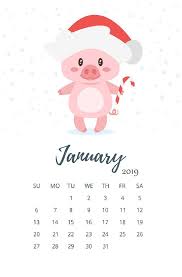 Cute January 2019 Desk Calendar Deskdecor