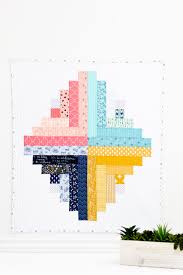 Free quilt patterns from equilters.com half log cabin block in two styles cutting the strips for a 9 inch block. Modern Log Cabin Baby Quilt Simple Simon And Company