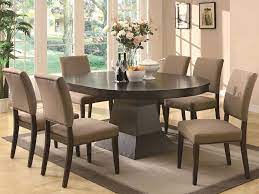 Greenwich 7pcs Modern Brown Round Oval Dining Room Table Chairs Set Furniture Handmade Cont Oval Table Dining Oval Dining Room Table Round Dining Room Sets