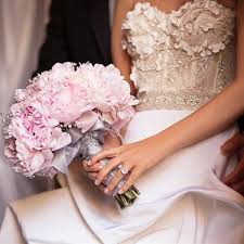 Pink and silver wedding bouquets. Pink Peony Bridal Bouquet With Images Bridal Bouquet Peonies Wedding Bridal