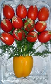 Studying Horticulture The Rose Symbol Food Preparation Try These Salad Stuffed Tomatoes Food Presentation Food Decoration Food Garnishes