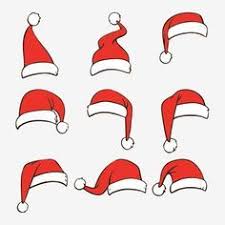 Santa Red Hat Collection In 2020 Kawaii Christmas Christmas Clipart Santa Hat
