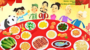 Di malam tahun baru, kaum keluarga samada dekat atau jauh akan berkumpul di rumah ibu bapa untuk upacara makan besar. Gambar Makan Besar Tahun Baru Cina Paimin Gambar