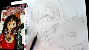 Nanatsu no taizai tries to be an anime with fanservice first before having a plot to go with it, which is odd considering all the research they did to make the seven deadly sins lore as well as the fanservice being obviously marred by the stupid censorship and crossing the line twice moments. Tuto Dessin Au Crayon The Seven Deadly Sins Elizabeth Hawk Comment Je Dessine Fan Art Manga Facile Youtube