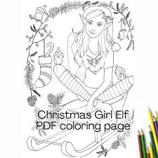 Christmas Girl Elf Coloring Page – Holiday Printable for Adults, Kids &  Toddlers, Instant Download PDF - Etsy