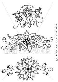 Vector Henna Flowers Stock Illustration Royalty Free Illustrations Stock Clip Art Icon Stock Clipart Icon Flower Henna Henna Tattoo Henna Tattoo Designs