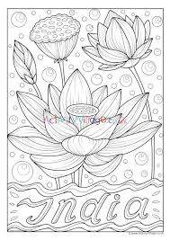 Find & download free graphic resources for lotus flower. India National Flower Colouring Page