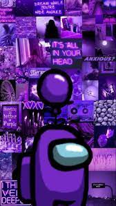 Purple Balloon Among Us Aesthetic Cute Laptop Wallpaper Black Phone Wallpaper Purple Wallpaper
