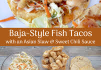Place the apples, cabbage, cilantro and sliced green onions in a large bowl. Baja Style Fish Tacos With A Sweet Chili Sauce Chef Dennis