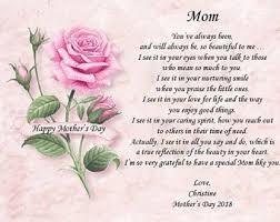 Birthday Poems For Mom In Heaven Personalized Poem For Mom Mother S Day Poem Personalized Poems Poem For Mother Poems For Mom Pink Ros Happy Birthday Mom Quotes Mothers Day Poems Mom In Heaven