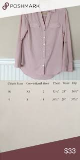 Chicos Blush Button Down Shirt Long Sleeve Shirt With Tabs