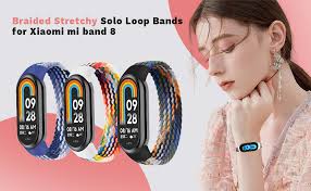 3 Pack Braided Solo Loop Compatible for Xiaomi Smart Band 9/ Mi Band 8  Strap,Adjustable Elastic Nylon Sport Band Replacement Stretchable Wristband  for Xiaomi Mi Band 9/Miband 8 Women Men,M: Amazon.co.uk: Sports