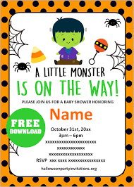 Check spelling or type a new query. Free Printable Halloween Baby Shower Invitations Templates