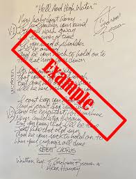 Hell And High Water Handwritten Lyrics T Graham Brown
