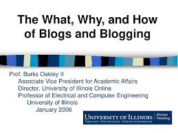 The blog is ideal for students who want to pursue computer science or already pursuing it. The What Why And How Of Blogs And Blogging Ppt Download