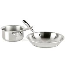 All Clad D3 3 Ply 1 5 Qt Stainless Steel 2 Piece Cookware Set Bed Bath Beyond
