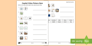 Here are a selection of dingbats that when solved will lead to the names of towns or cities if you prefer to make up your own sheets then go to the galleries section of the site where the dingbats are available as individual jpeg files. World Capital Cities Picture Quick Quiz Teacher Made