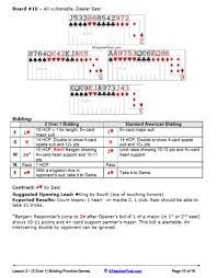 2 Over 1 Bidding Three Beginner Lessons A Teacher First