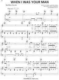 It all just sounds like oooooh… mmm, too young, too dumb to realize that i should've bought you flowers and held your hand should've gave you all my hours when i had the chance take you to every party 'cause all you wanted to do was dance now my baby's dancing but she's dancing with another man. When I Was Your Man Sheet Music Bruno Mars Sheetmusic Free Com