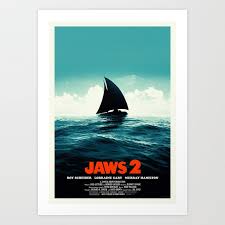 Vintage movies vintage posters jaws 2 japanese poster design matchbox art alternative movie posters creature feature graphic design synopsis: Jaws 2 Art Print By Michalkrasnopolski Society6