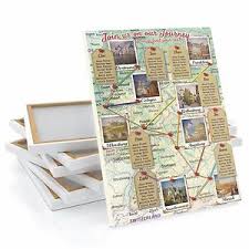 Details About Honeymoon Road Trip Map Wedding Table Seating Plan Chart Canvas Any Location