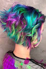 Rainbow galaxy black purple moon and stars (glow in the dark ) large dog rainbow galaxy headband, rainbow hairband, self tie headband, hair wrap, hair accessories children's and add to favorites. 34 Mystic Galaxy Hair Ideas To Rock Lovehairstyles Com