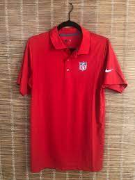 New With Out Tags Nike Dri Fit On Field Apparel Football Red Nfl Shield Polo Shirt Size Small Nfl Polo Nike Nfl