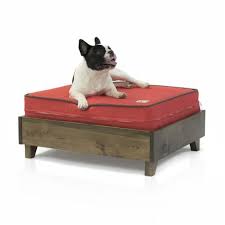 wood frame dog bed walnut made in the usa i was joking but i think giz needs a matching bed dog bed frame raised dog beds dog bed