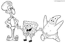 In the story there are also figures who are able to invite laughter. Squidward Tentacles Spongebob And Patrick Star Coloring Pages Spongebob Coloring Pages Coloring Pages For Kids And Adults