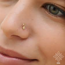 Indian Nose Stud, Cartilage Earring, Solid Gold Stud, Helix Earring, Stud  16g 18g 20g 22g, Cartilage Earring, Body Jewelry, Nose Screw
