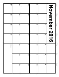 November 2016 Calendar Printable Monthly Blank Calendar 2016 Template Portrait Template 1 Size June Calendar Printable Calendar March Calendar Printables