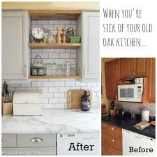 When You Re Sick Of Your Old Oak Kitchen Kitchen Update For Way Less Cash Rental Kitchen Makeover Budget Kitchen Remodel Painting Kitchen Cabinets