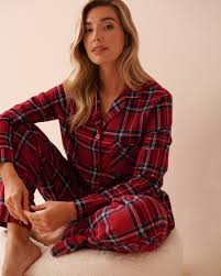 Red Plaid Flannel PJ Set | la Vie en Rose