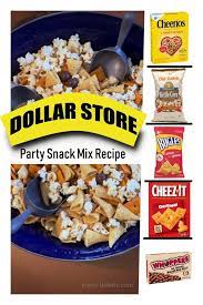 Pour the seasoning ingredients over the snack ingredients. Fast Dollar Store Party Snack Mix Recipe With Bugles And Popcorn Listotic
